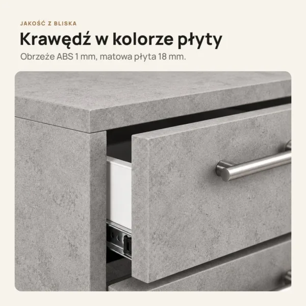 Kontenerek pod biurko - Beton