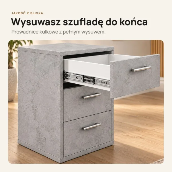 Kontenerek pod biurko - Beton