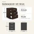 Kontenerek pod biurko - Wenge