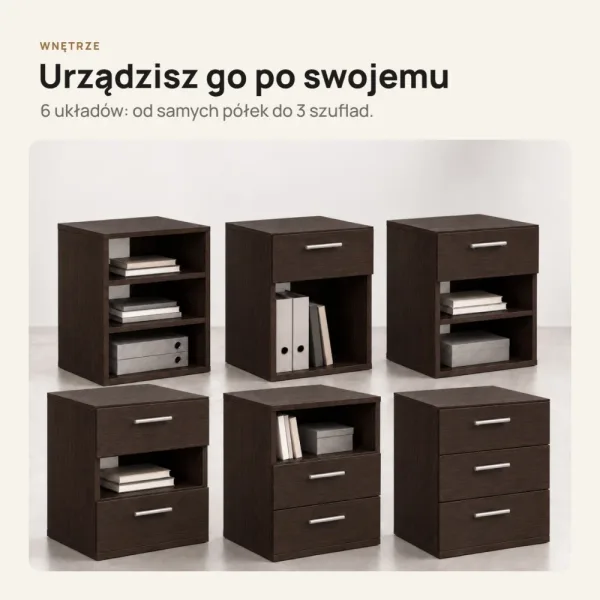 Kontenerek pod biurko - Wenge