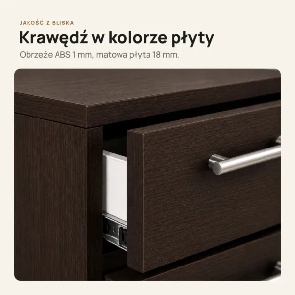 Kontenerek pod biurko - Wenge
