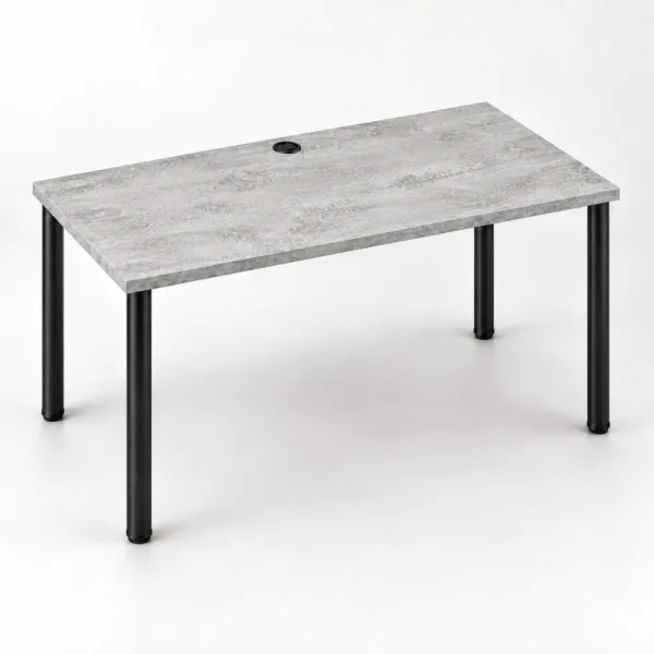 Biurko komputerowe Iron - Beton jasny