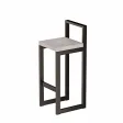 Metalowy Hoker loft z oparciem - Beton