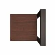 Metalowy Hoker loft z oparciem - Wenge