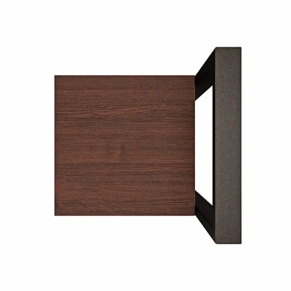 Metalowy Hoker loft z oparciem - Wenge
