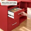 Biurko szkolne narożne Aga - Czerwone
