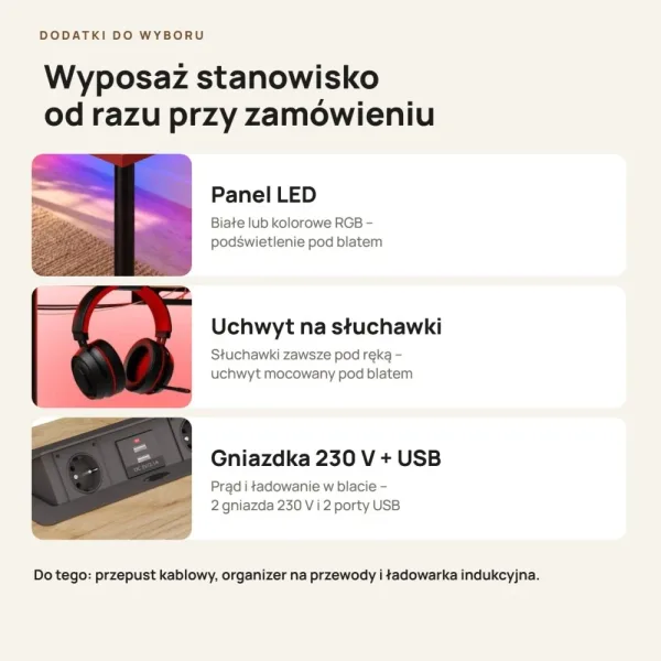 Biurko gamingowe - Czerwone