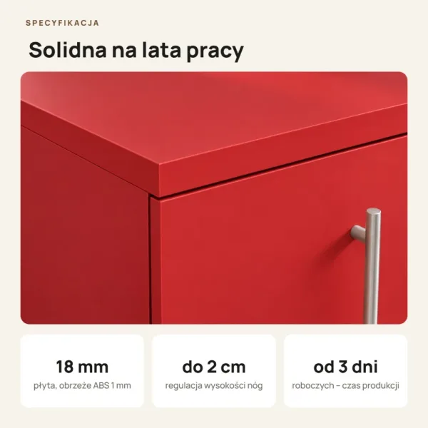 Komoda biurowa na dokumenty - Czerwona