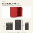 Komoda biurowa na dokumenty - Czerwona