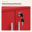 Komoda biurowa na dokumenty - Czerwona
