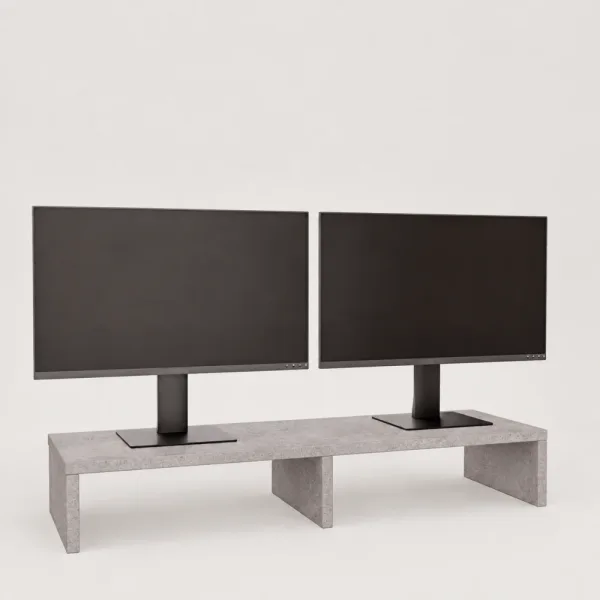 Podwójna podstawka pod monitor - Beton