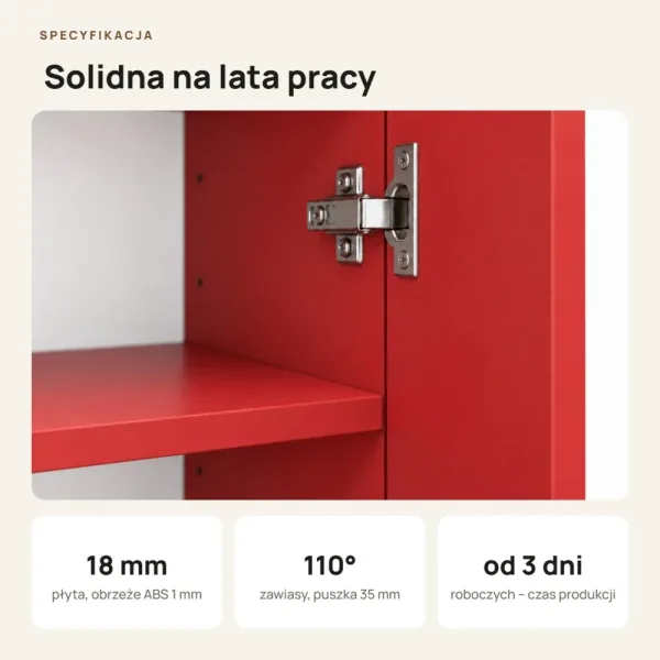 Szafa biurowa na segregatory - Czerwona
