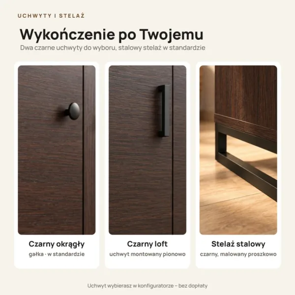 Komoda metalowa wenge - kolekcja Metalove