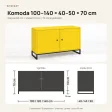 Komoda metalowa żółty - kolekcja Metalove