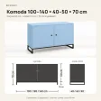 Komoda metalowa niebieski - kolekcja Metalove