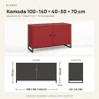 Komoda metalowa czerwony - kolekcja Metalove