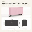 Komoda metalowa różowy - kolekcja Metalove