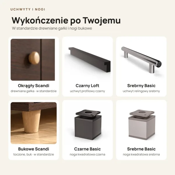 Komoda skandynawska wenge - Kolekcja SCANDI 