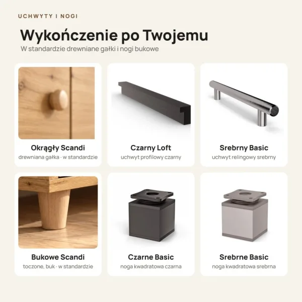 Komoda skandynawska Dąb Artisan - Kolekcja SCANDI
