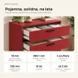 Komoda z szufladami Anna - Czerwony