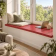 Parapet wewnętrzny na wymiar - Czerwony