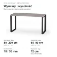 Stół kuchenny z metalowymi nogami - Beton