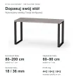 Stół kuchenny z metalowymi nogami - Beton