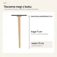 Stół kuchenny z nogami bukowymi - Różowy