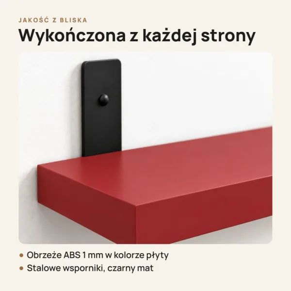 Półka loftowa - Czerwony