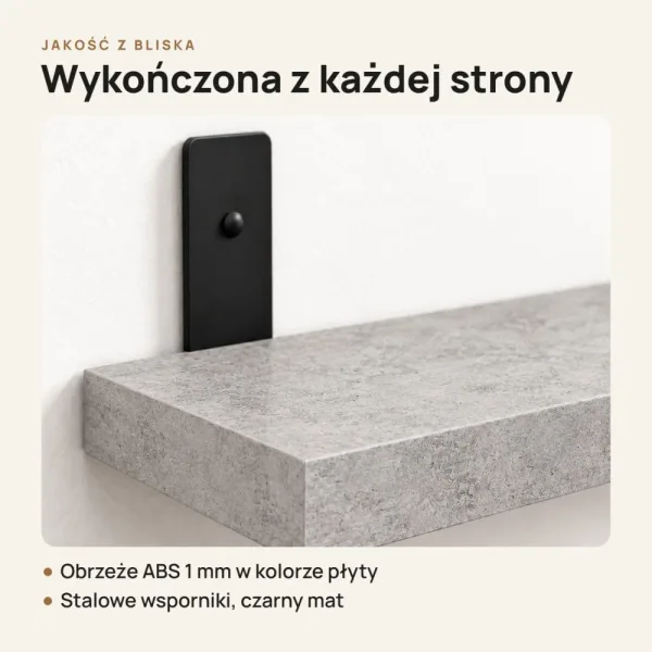 Półka loftowa - Beton