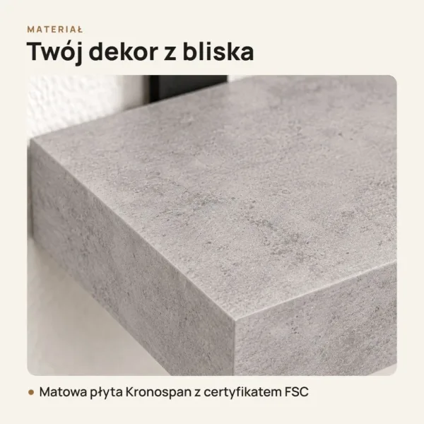 Półka loftowa - Beton