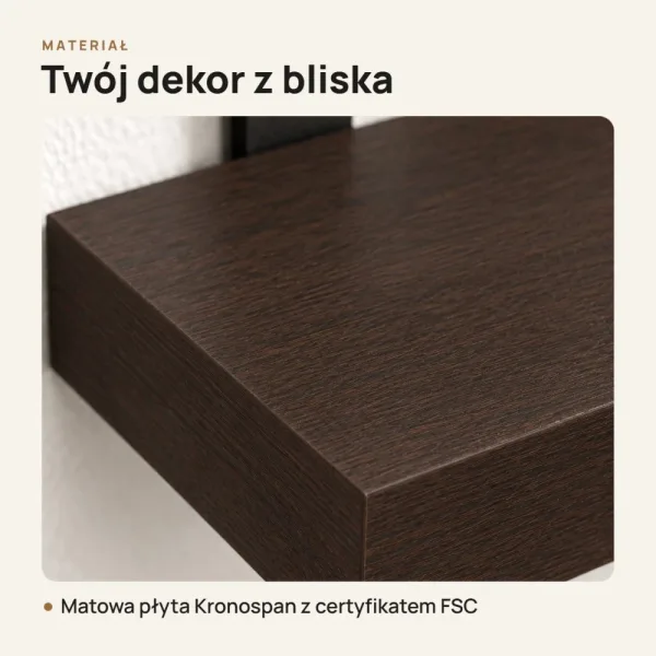 Półka loftowa - Wenge