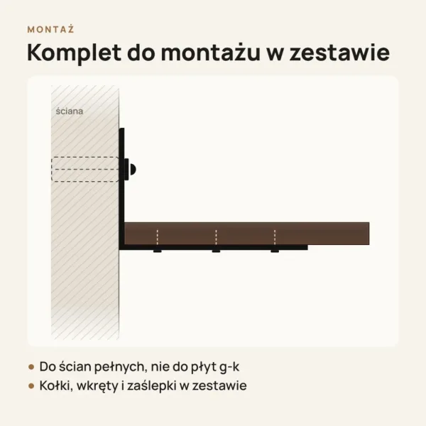 Półka loftowa - Wenge