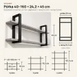 Półka metalowa beton loftowa