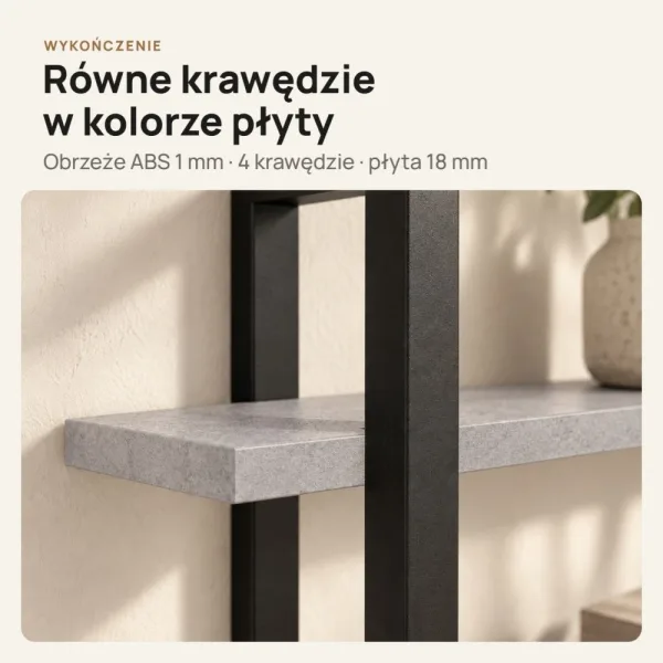 Półka metalowa beton loftowa