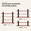 Półka metalowa czerwona loftowa
