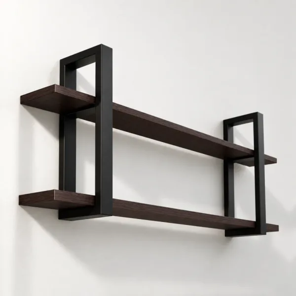 Półka metalowa wenge loftowa