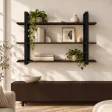 Półka metalowa wenge loftowa