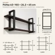 Półka metalowa wenge loftowa