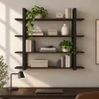 Półka metalowa wenge loftowa