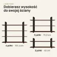 Półka metalowa wenge loftowa