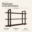 Półka metalowa wenge loftowa