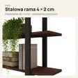 Półka metalowa wenge loftowa