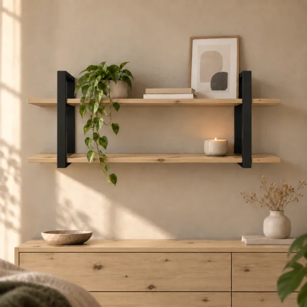 Półka metalowa Dąb Artisan loftowa