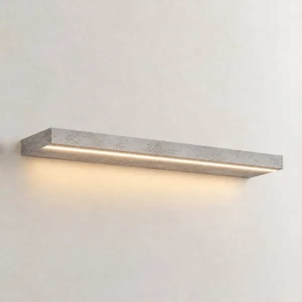 Półka wisząca LED - Beton Jasny