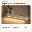 Półka wisząca LED - Beton Jasny