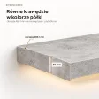 Półka wisząca LED - Beton Jasny