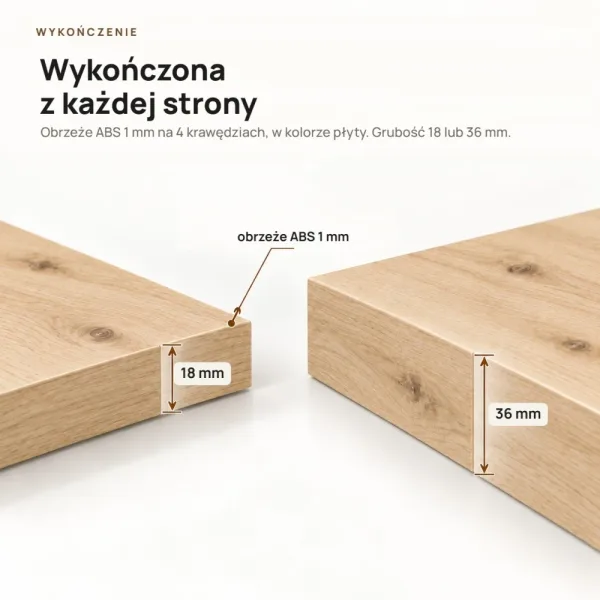 Półka wisząca - Dąb Artisan
