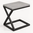 Stolik metalowy X - Beton Jasny