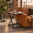 Stolik metalowy X - Beton Jasny
